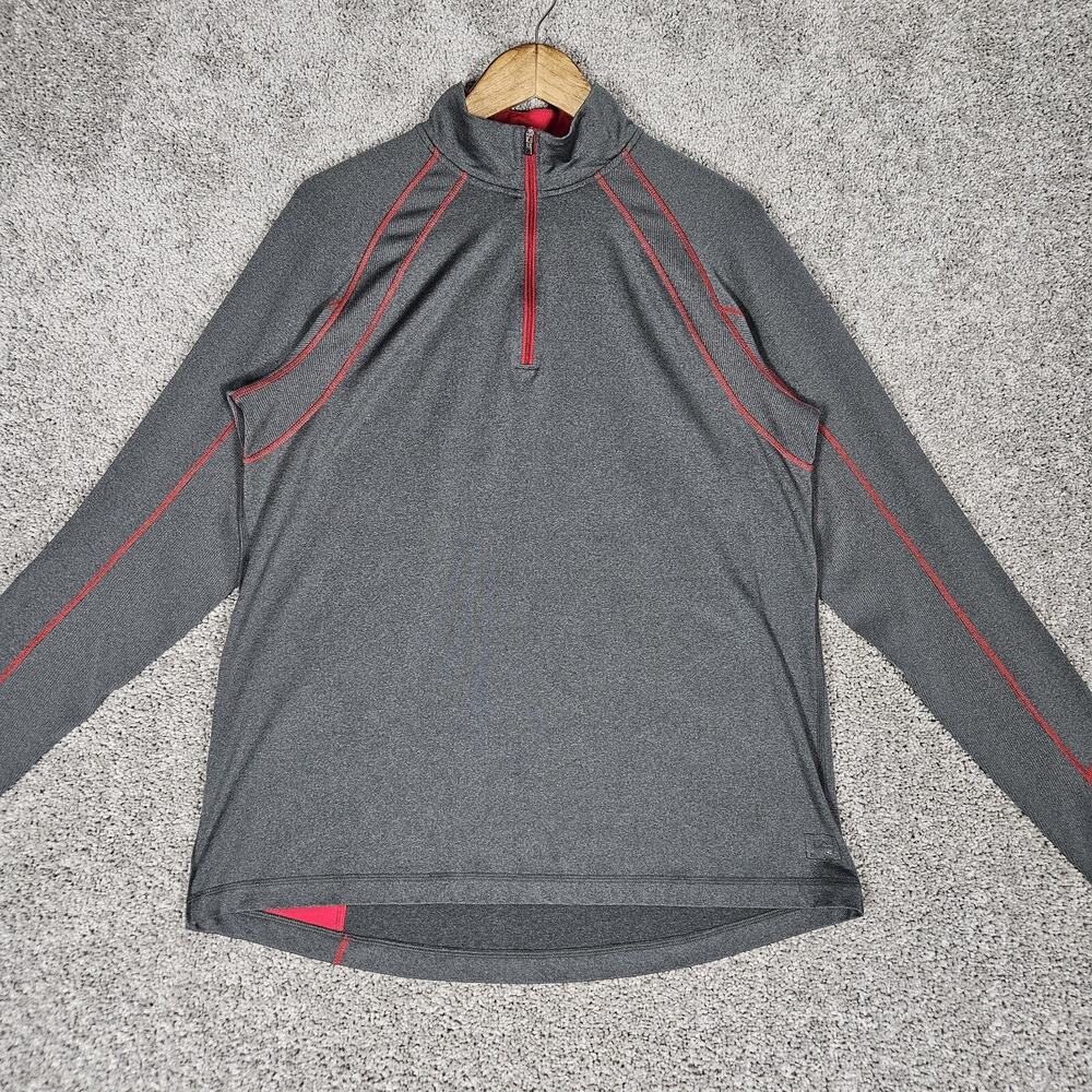 REI Sweatshirt Mens Large Gray Airflyte Quarter Zip Pullover Gorpcore Outdoors